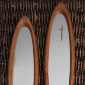 Set of 2 Vintage MCM decorator mirrors